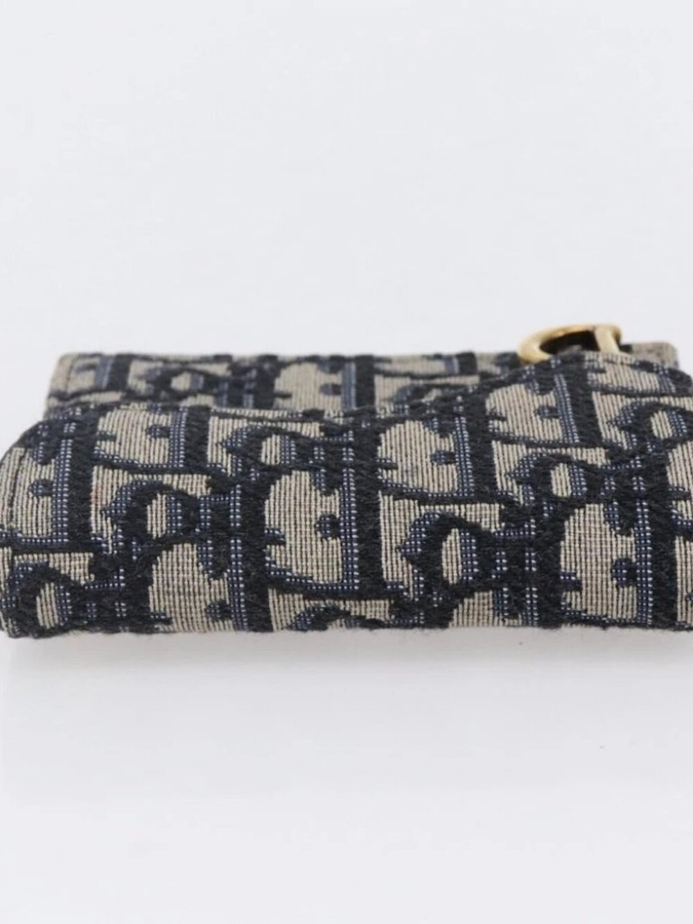 Christian Dior Trotter Canvas Saddle Coin Card Case Navy - Picture 6 of 16